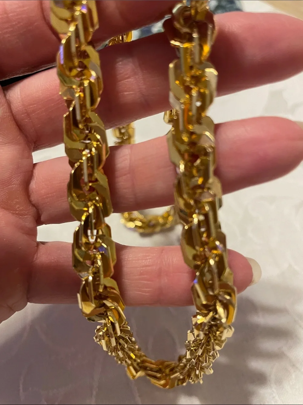 Gold-Tone Women’s Rope Link Necklace - Picture 5 of 5